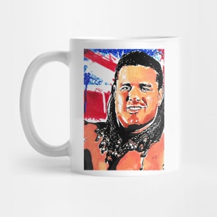 BRITISH BULLDOG DAVEY BOY SMITH WWE WWF painting Mug